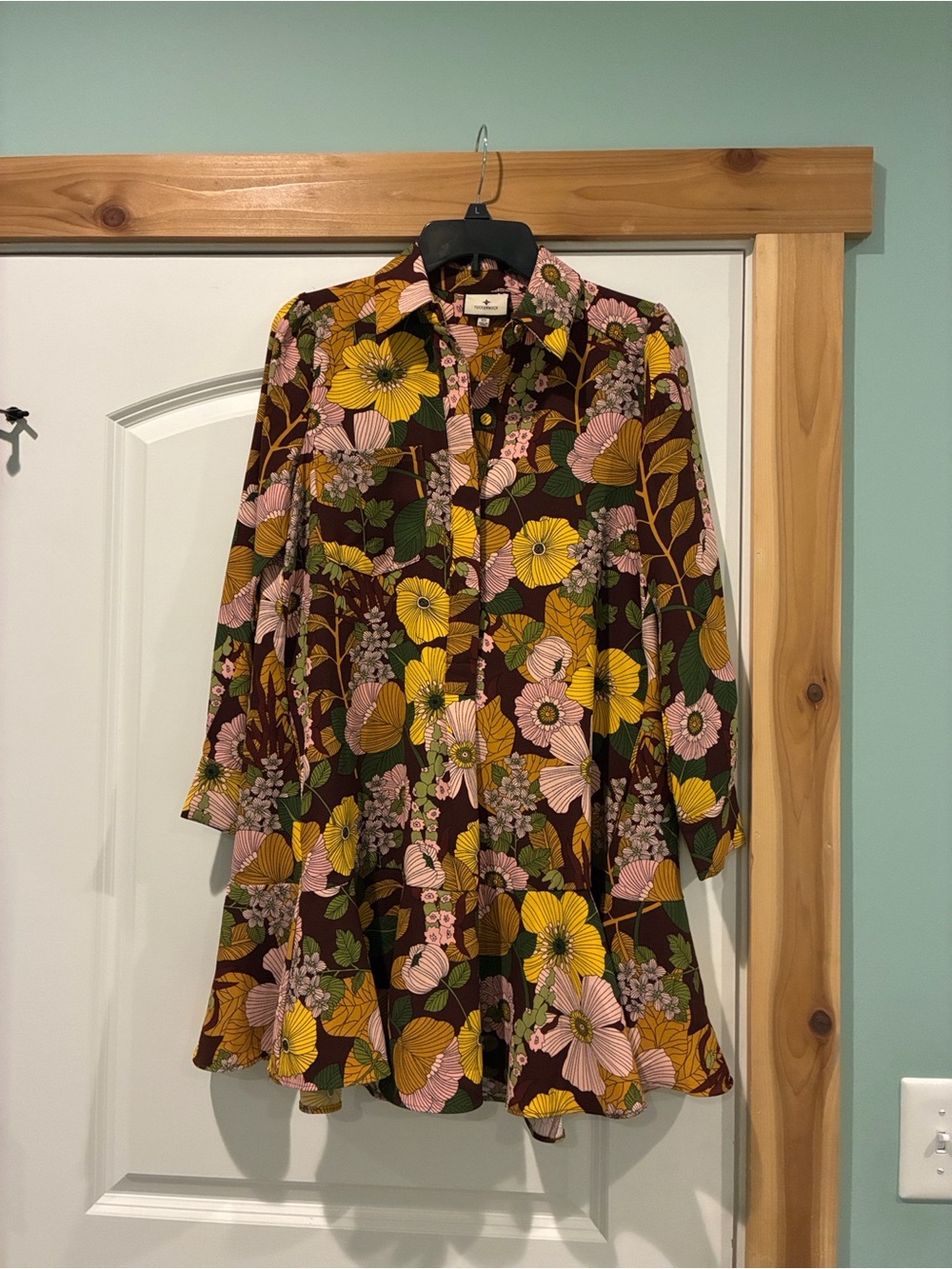Tuckernuck floral shirt dress size xs